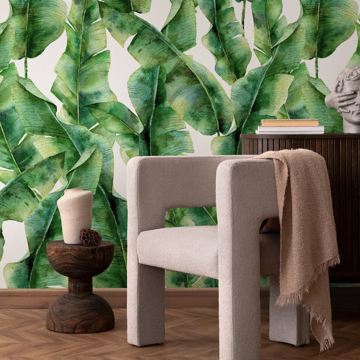 Tropical Leaves Wallpaper - A132 - WallTrend