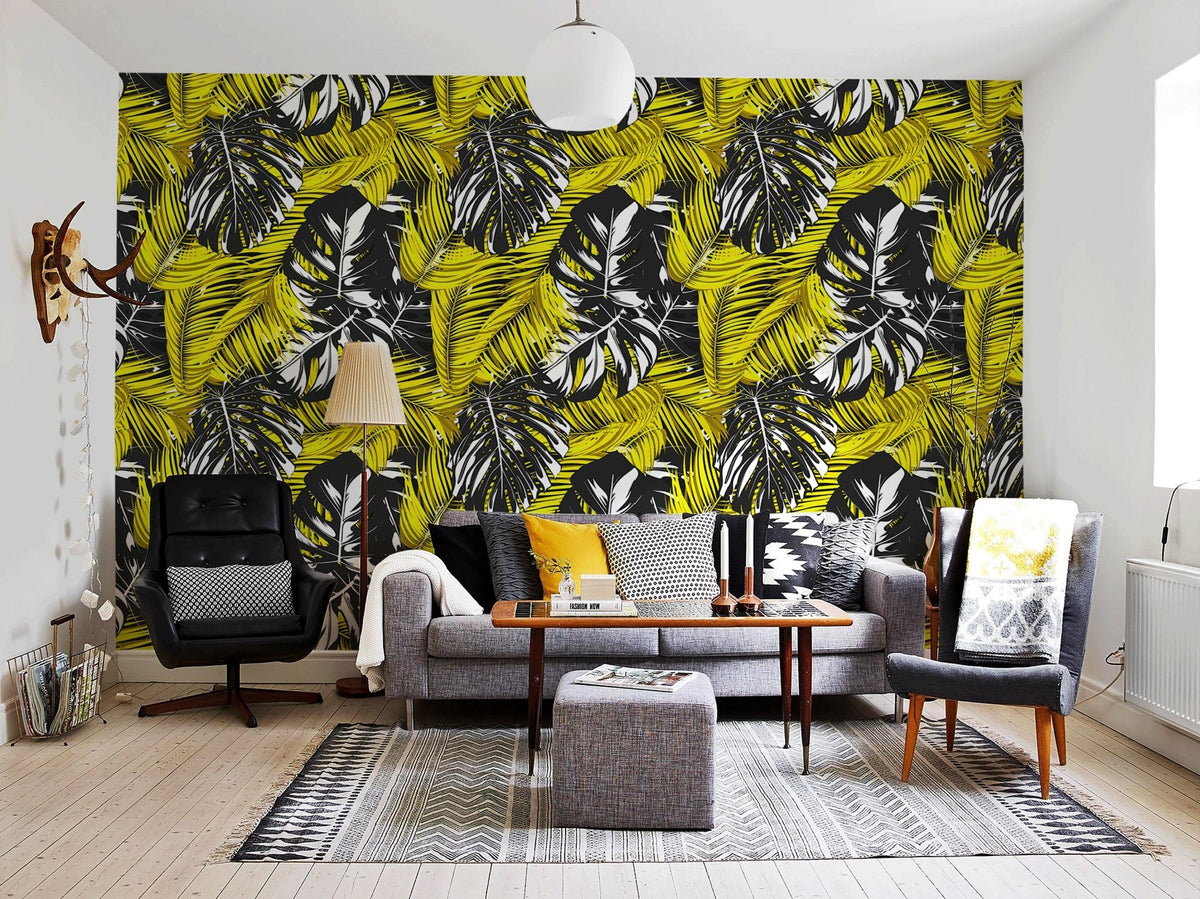 Tropical Leaves Wallpaper - B139 - WallTrend