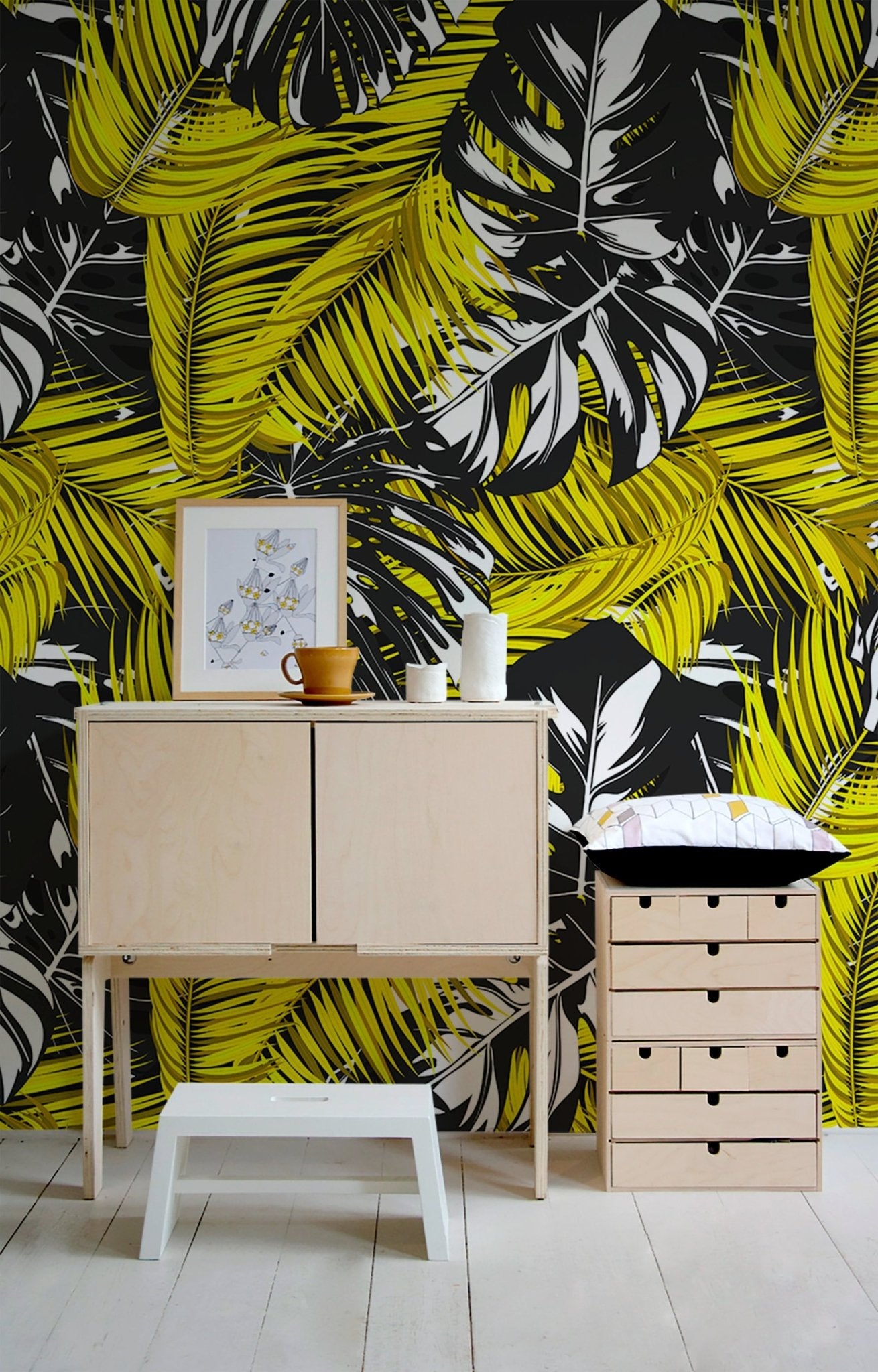 Tropical Leaves Wallpaper - B139 - WallTrend