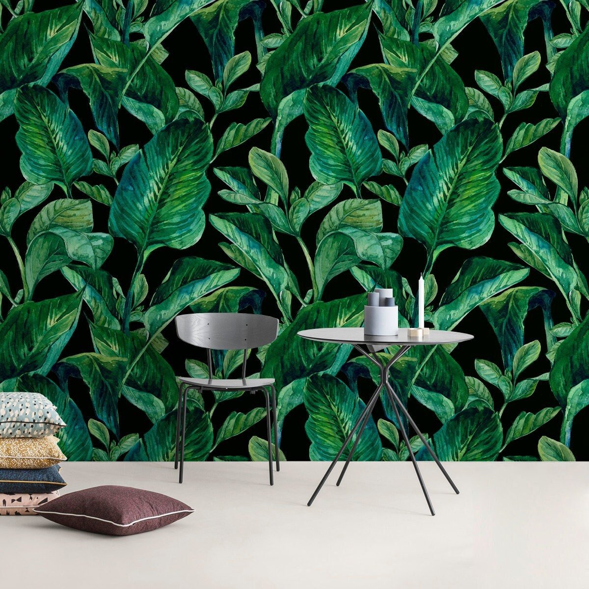 Tropical Leaves Wallpaper - B613 - WallTrend