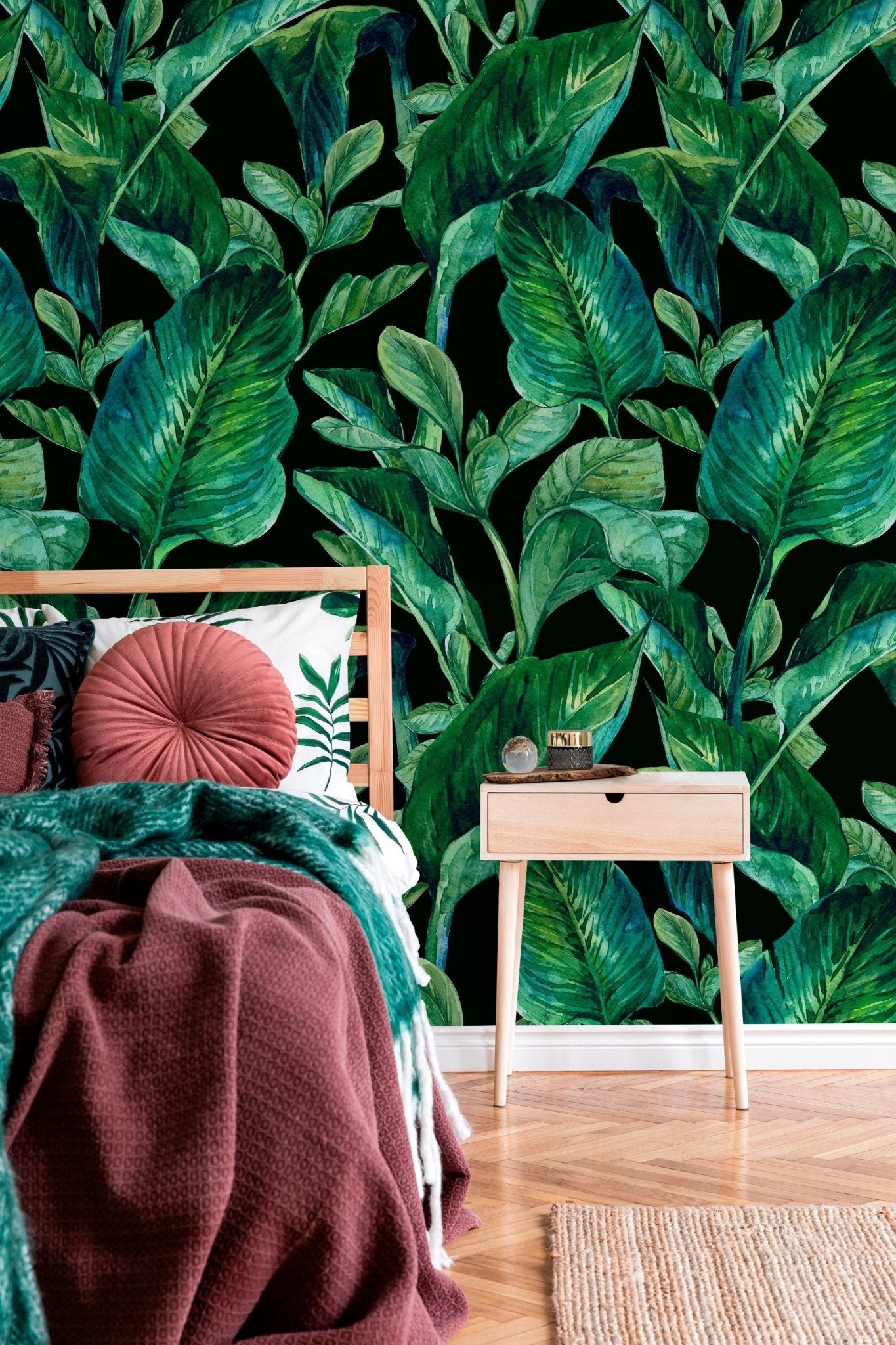 Tropical Leaves Wallpaper - B613 - WallTrend