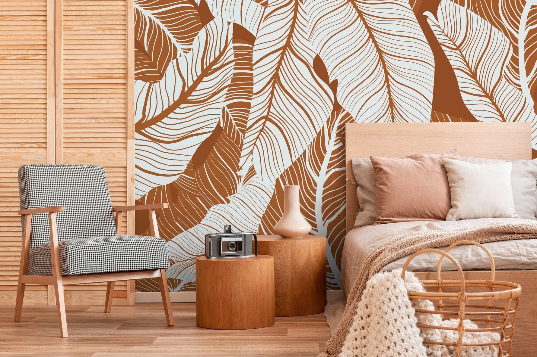 Tropical Leaves Wallpaper - B957 - WallTrend