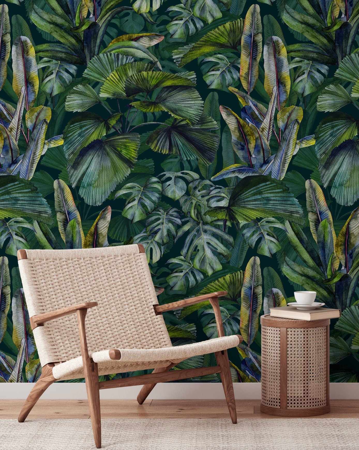 Tropical Leaves Wallpaper - C407 - WallTrend