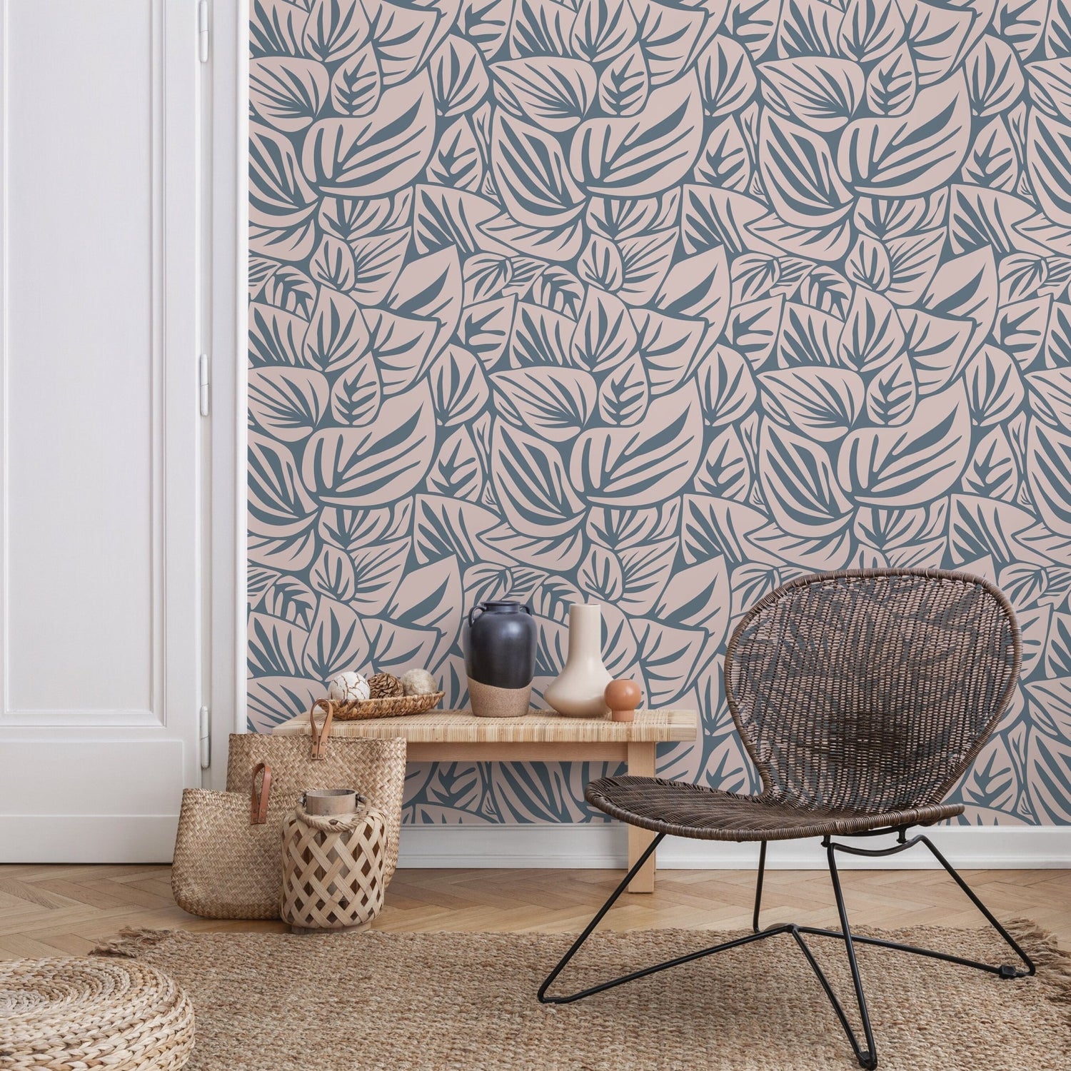 Tropical Leaves Wallpaper - D652 - WallTrend