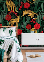 Tropical Leopard Wallpaper - D154 - WallTrend