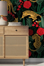 Tropical Leopard Wallpaper - D154 - WallTrend