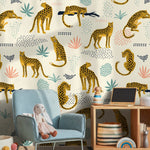 Tropical Leopards Wallpaper - C350 - WallTrend