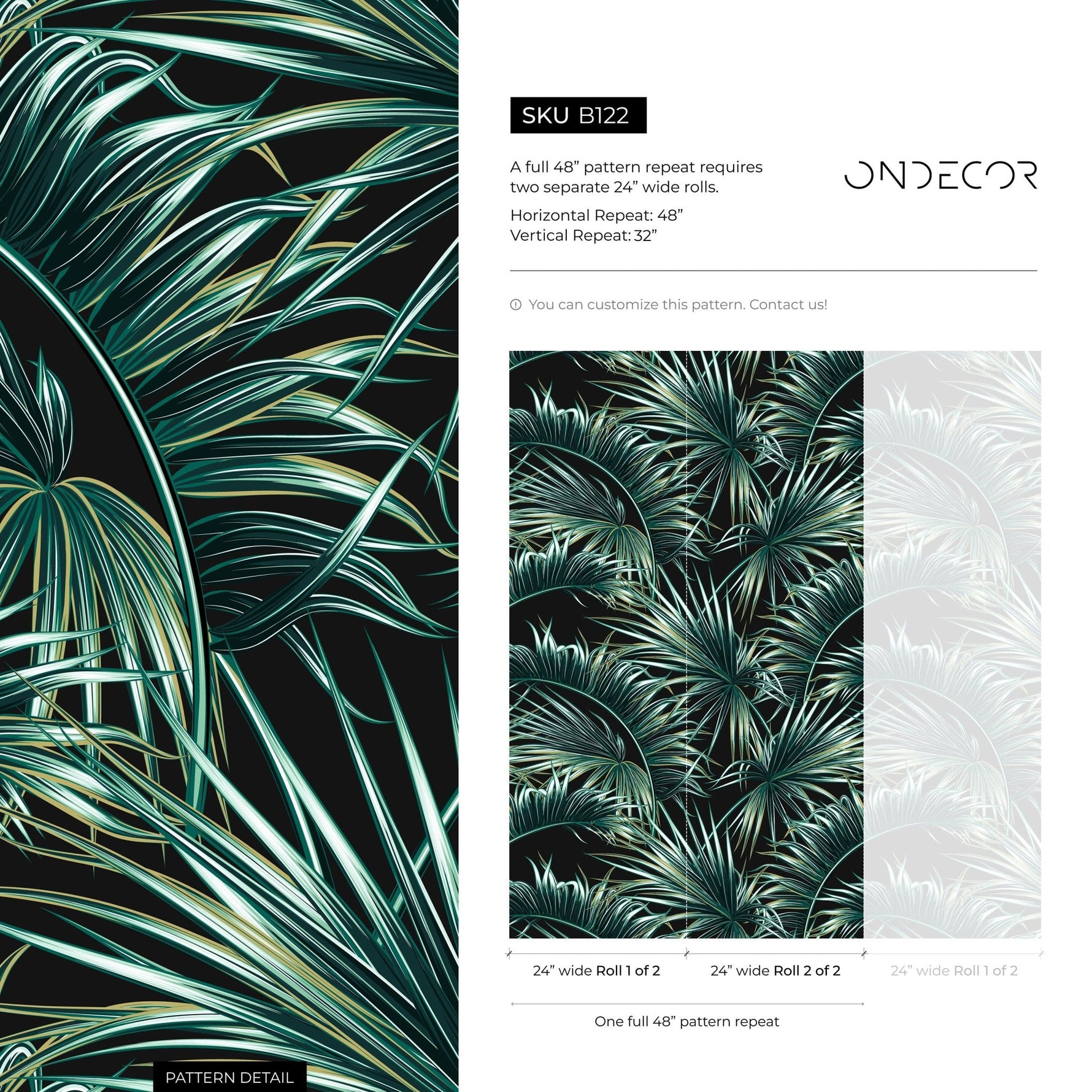 Tropical Luxe Wallpaper - B122 - WallTrend