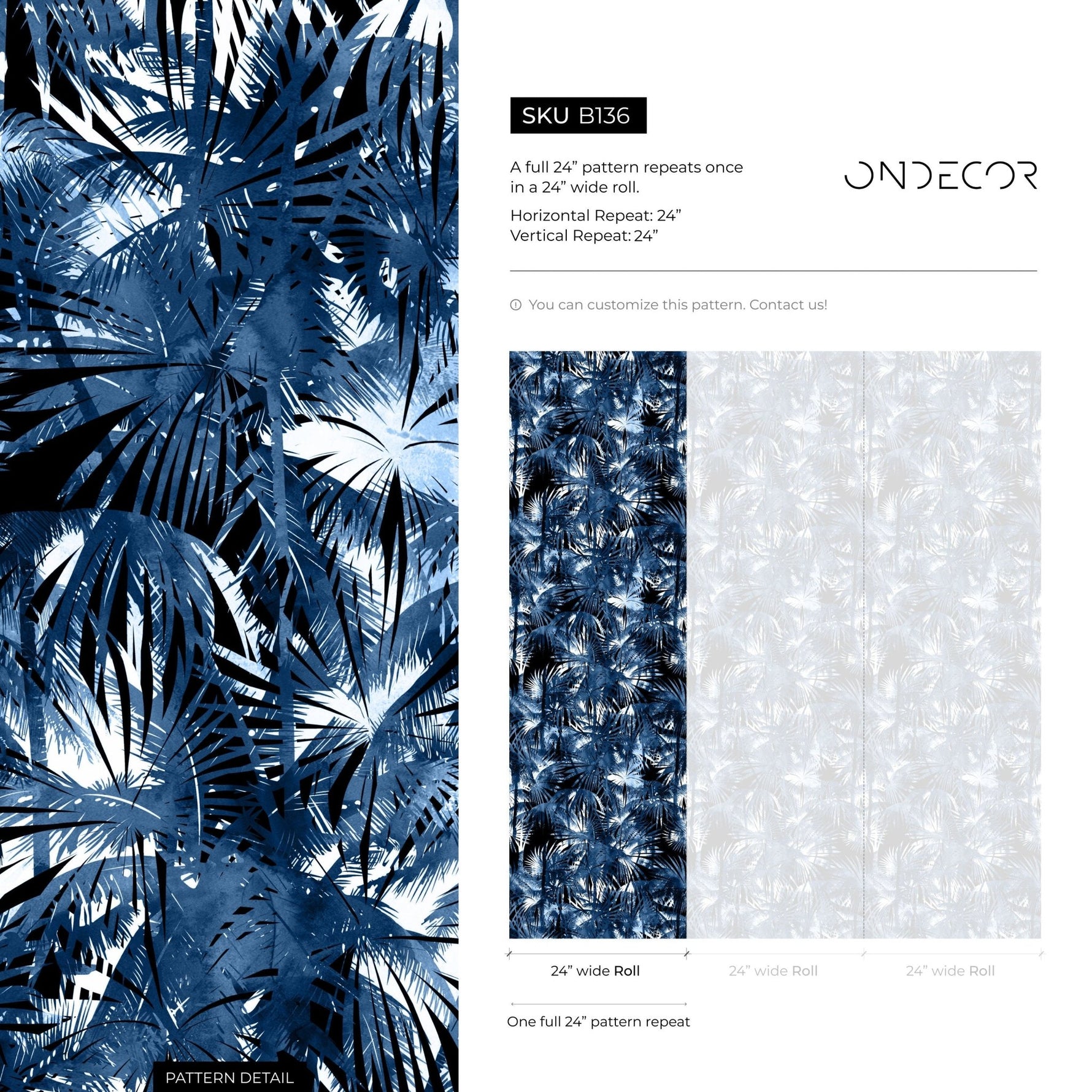 Tropical Midnight Jungle Wallpaper - B136 - WallTrend