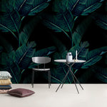 Tropical Midnight Leaves Wallpaper - B217 - WallTrend