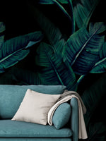 Tropical Midnight Leaves Wallpaper - B217 - WallTrend