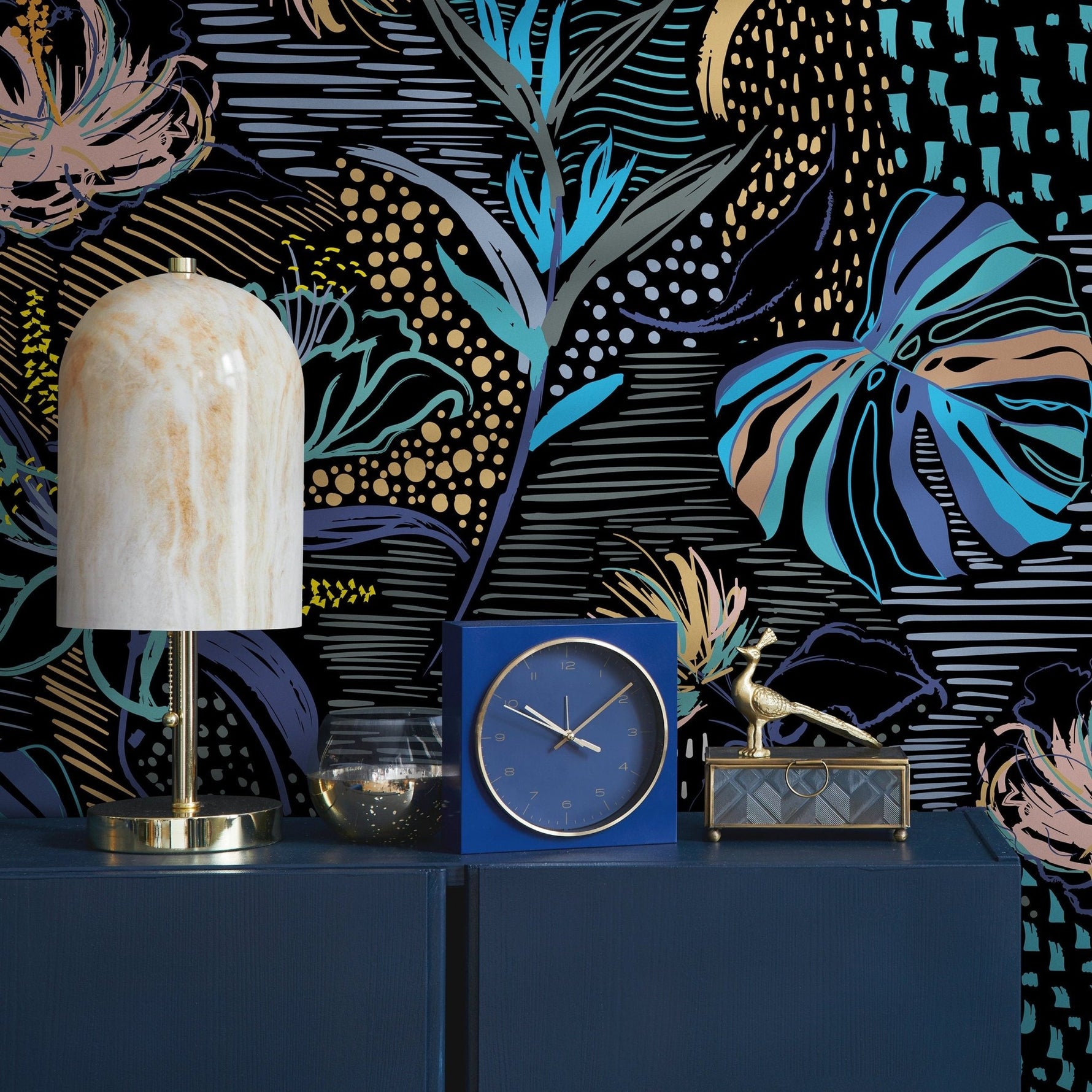 Tropical Midnight Wallpaper - B096 - WallTrend