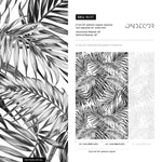 Tropical Monochrome Foliage Wallpaper - B031 - WallTrend
