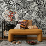 Tropical Monochrome Leaves Wallpaper - A277 - WallTrend