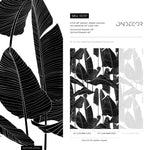 Tropical Monochrome Leaves Wallpaper - B097 - WallTrend