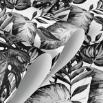 Tropical Monochrome Leaves Wallpaper - B655 - WallTrend