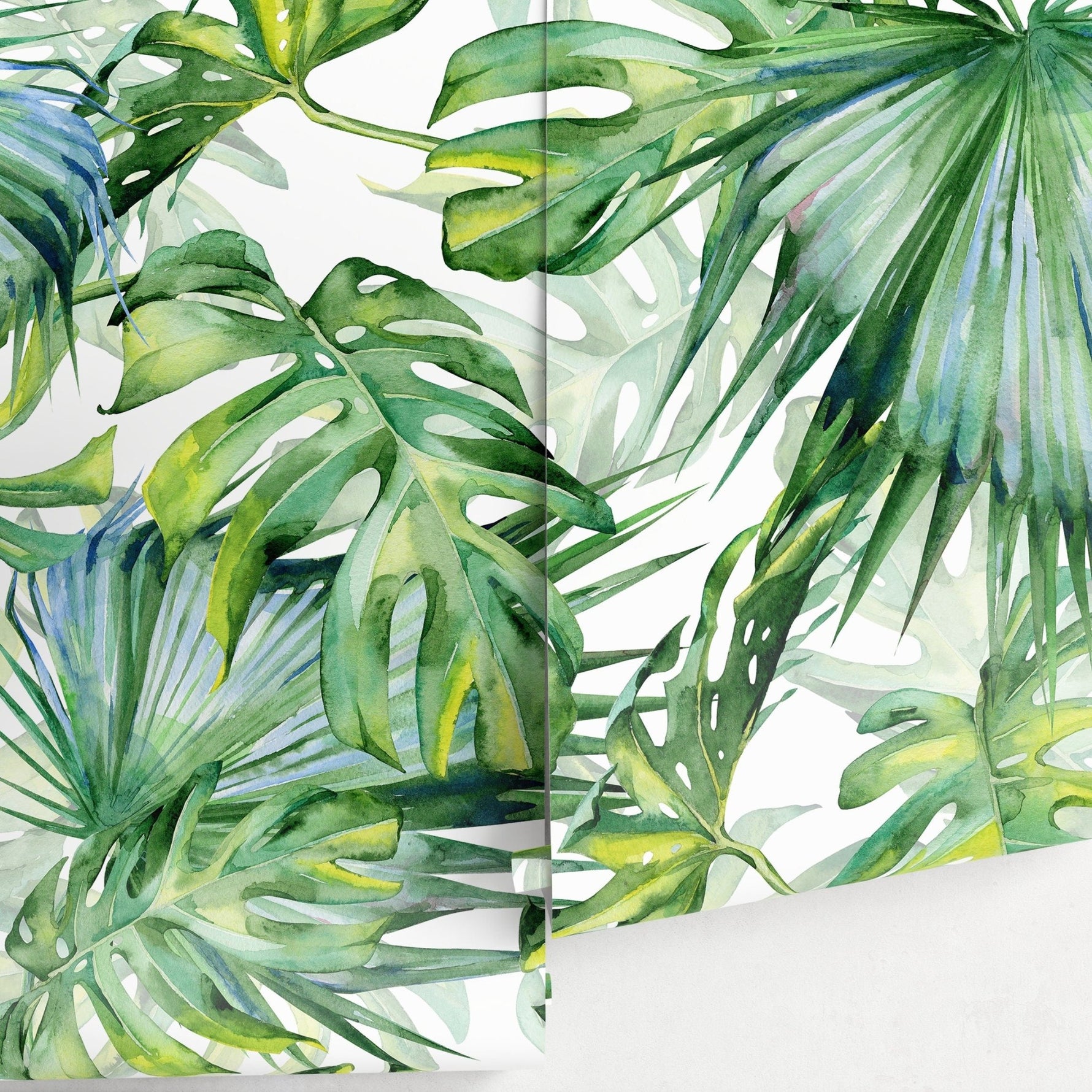 Tropical Monstera Delight Wallpaper - A214 - WallTrend