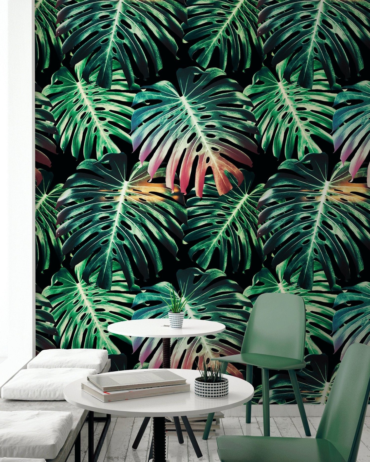 Tropical Monstera Delight Wallpaper - B116 - WallTrend