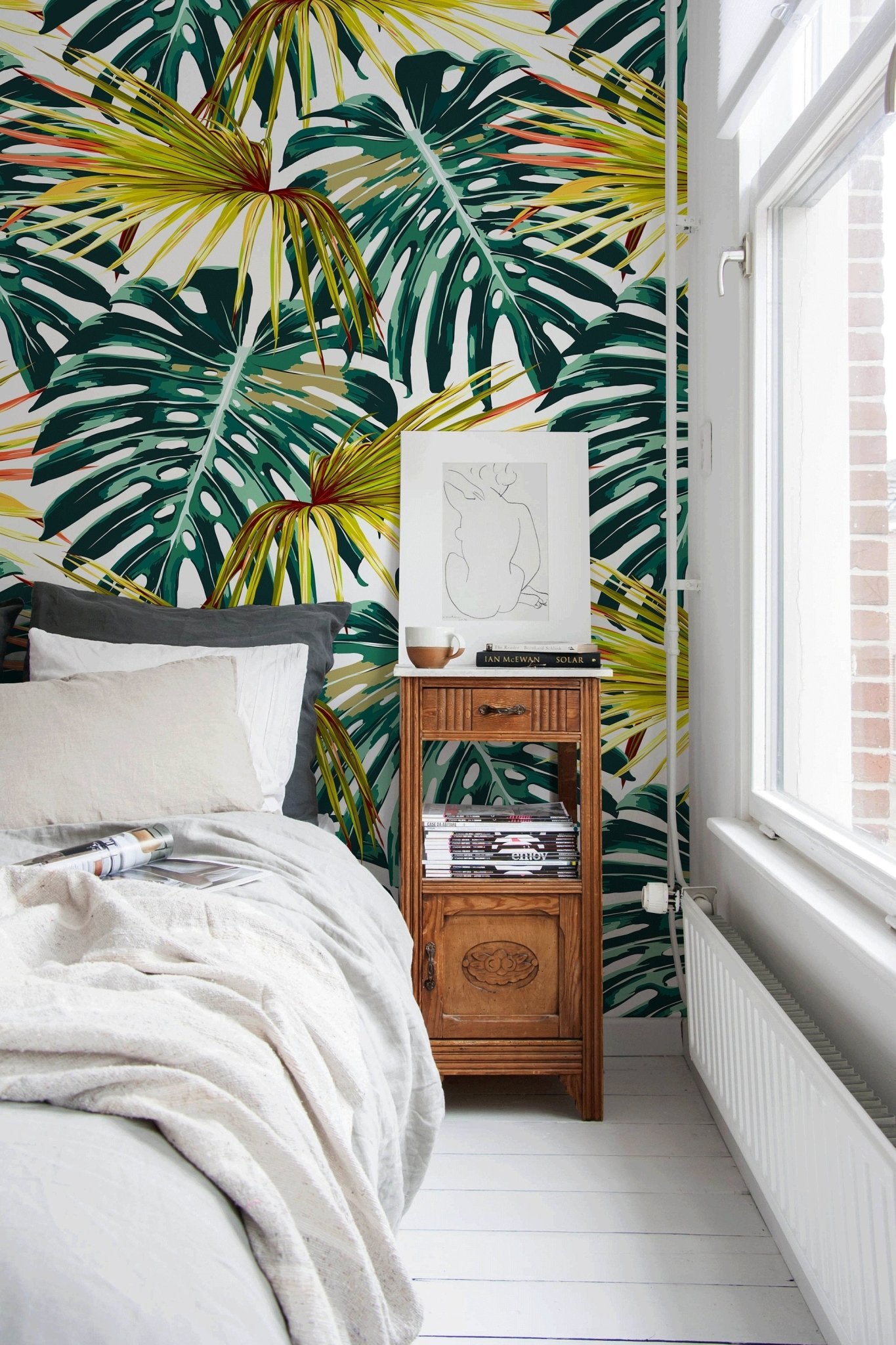 Tropical Monstera Delight Wallpaper - B117 - WallTrend