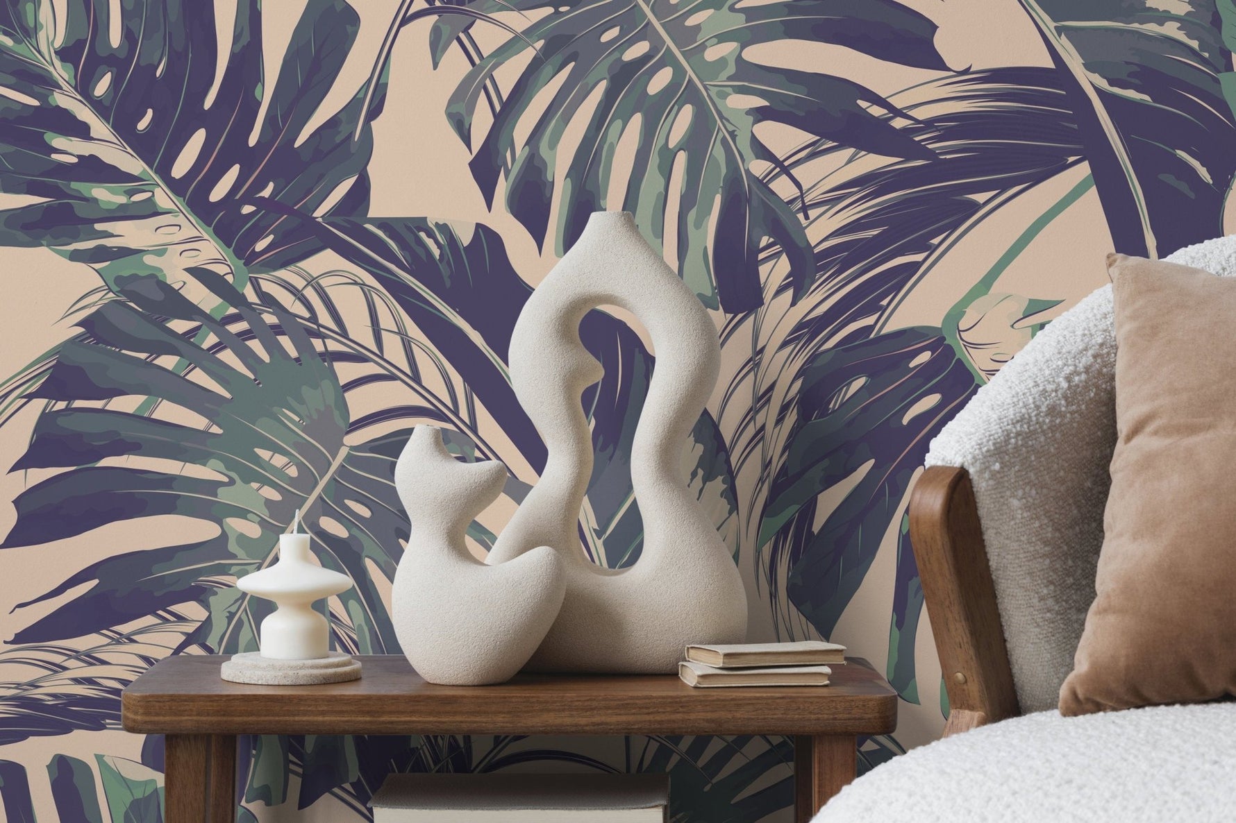 Tropical Monstera Delight Wallpaper - B127 - WallTrend