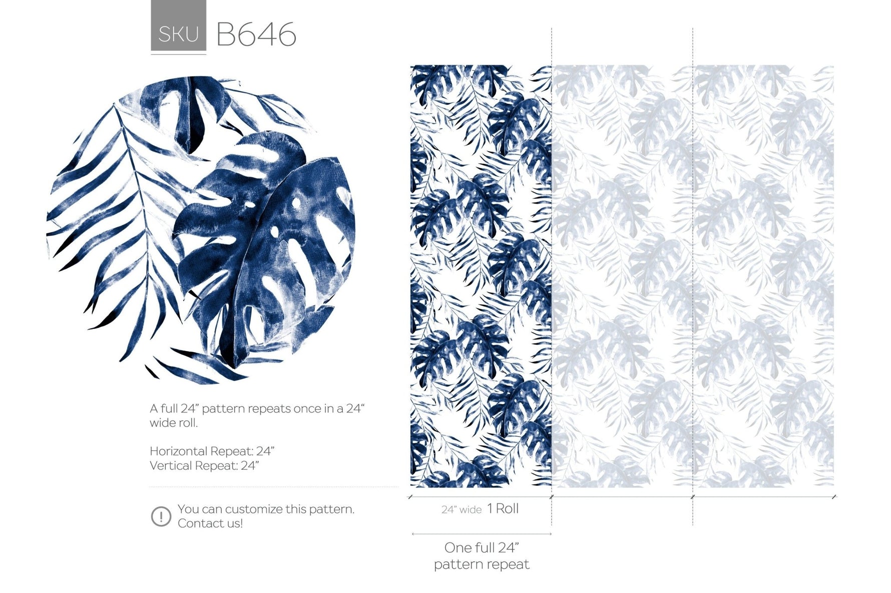 Tropical Monstera Delight Wallpaper - B646 - WallTrend