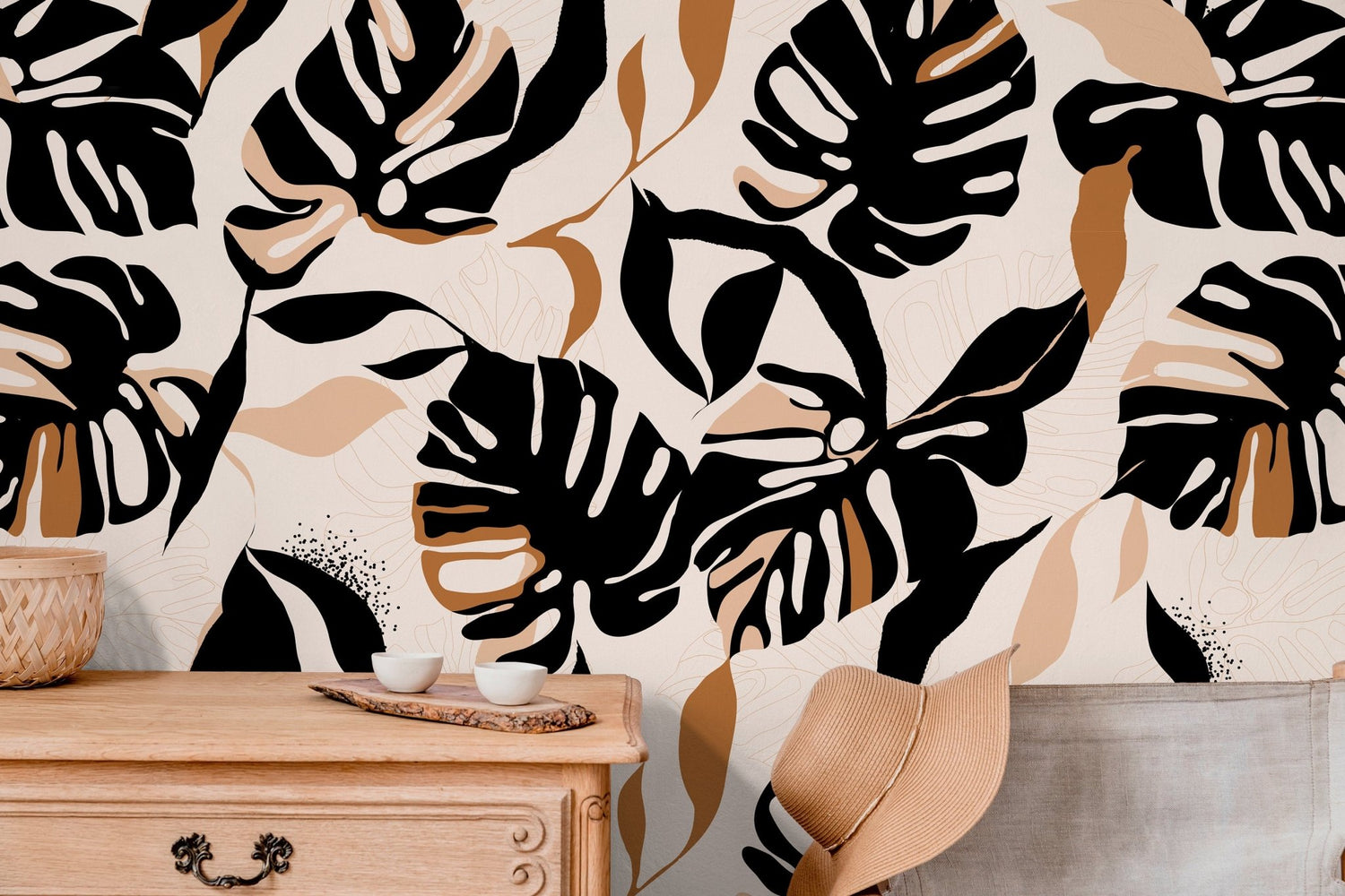 Tropical Monstera Delight Wallpaper - C397 - WallTrend