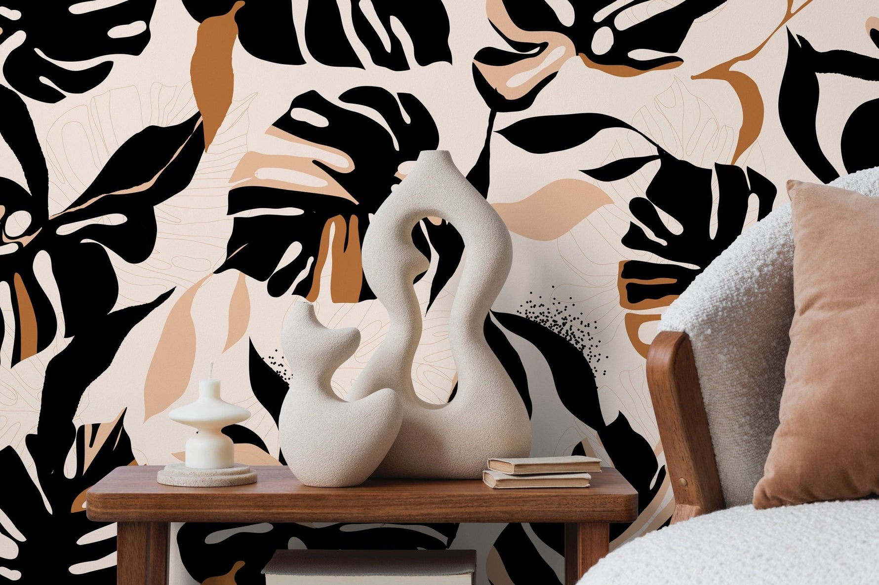 Tropical Monstera Delight Wallpaper - C397 - WallTrend