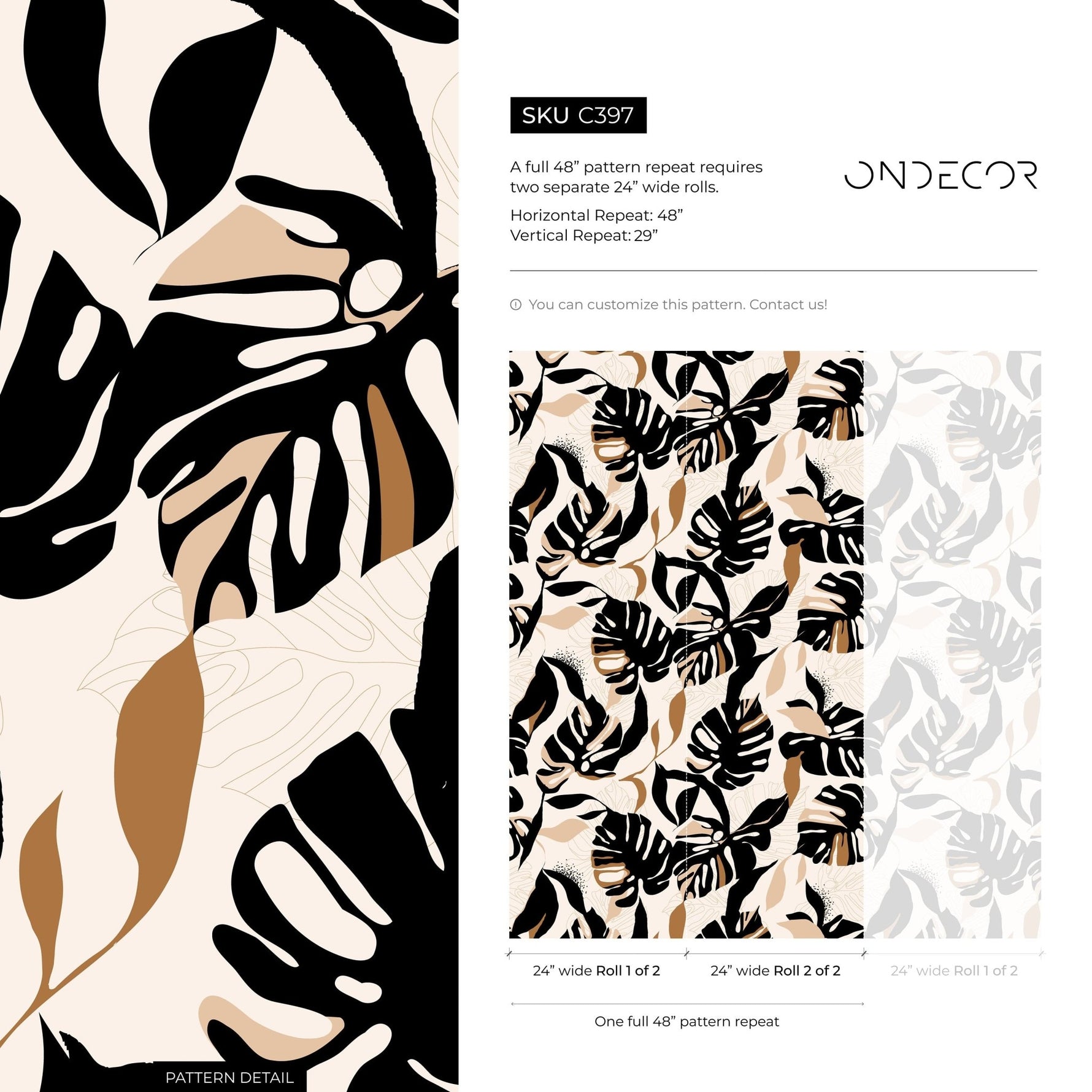 Tropical Monstera Delight Wallpaper - C397 - WallTrend