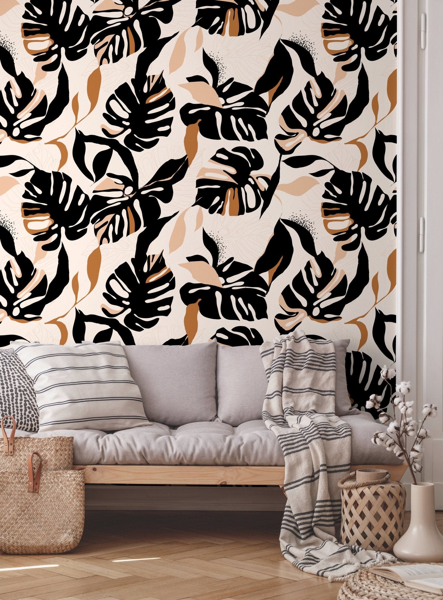 Tropical Monstera Delight Wallpaper - C397 - WallTrend