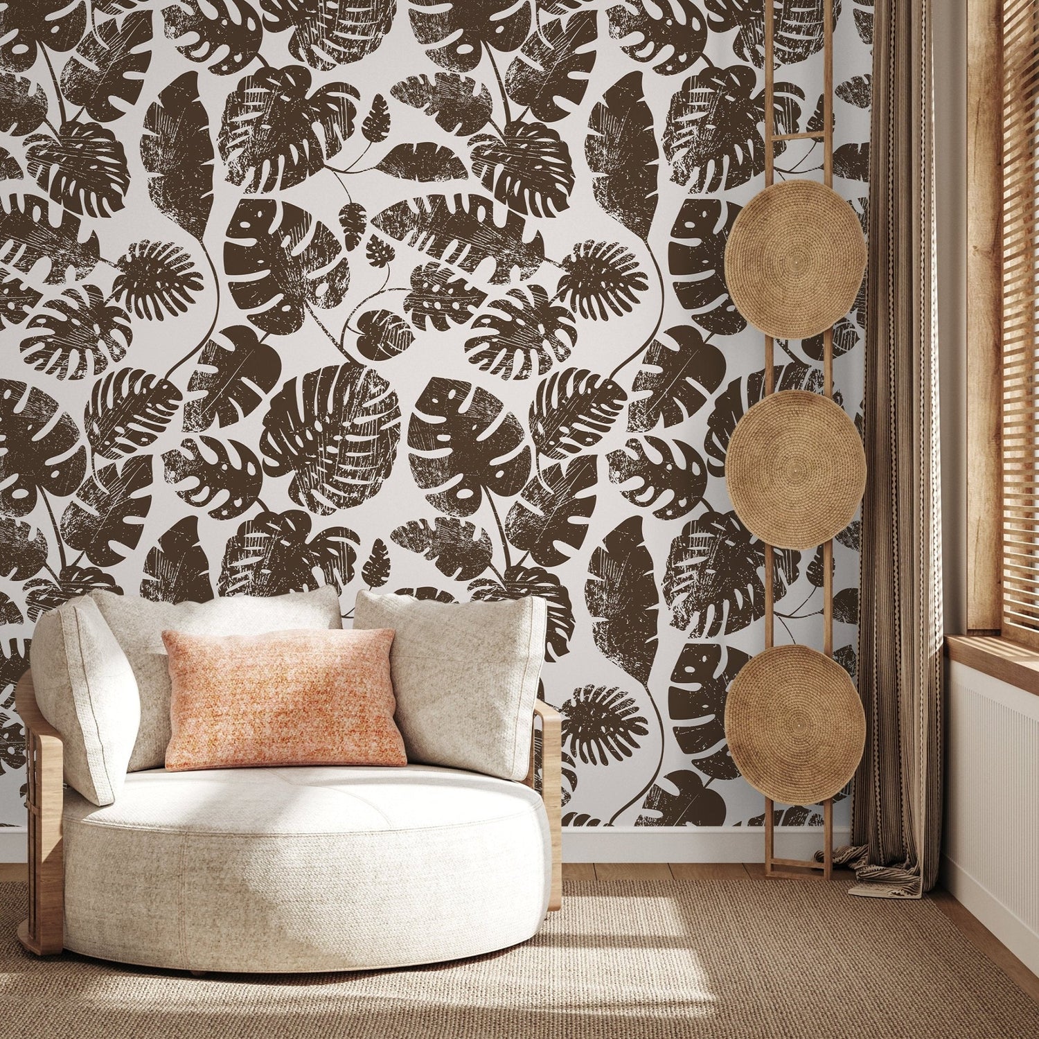 Tropical Monstera Delight Wallpaper - C462 - WallTrend