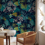 Tropical Multicolor Leaves - Removable Wallpaper Peel and Stick Wallpaper Wall Paper Wall Mural - A782 - WallTrend
