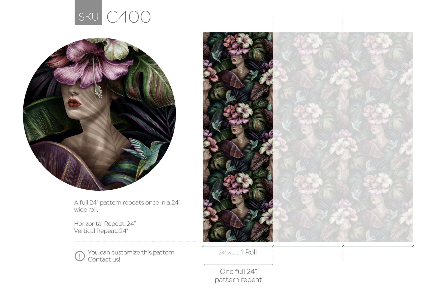 Tropical Muse Wallpaper - C400 - WallTrend