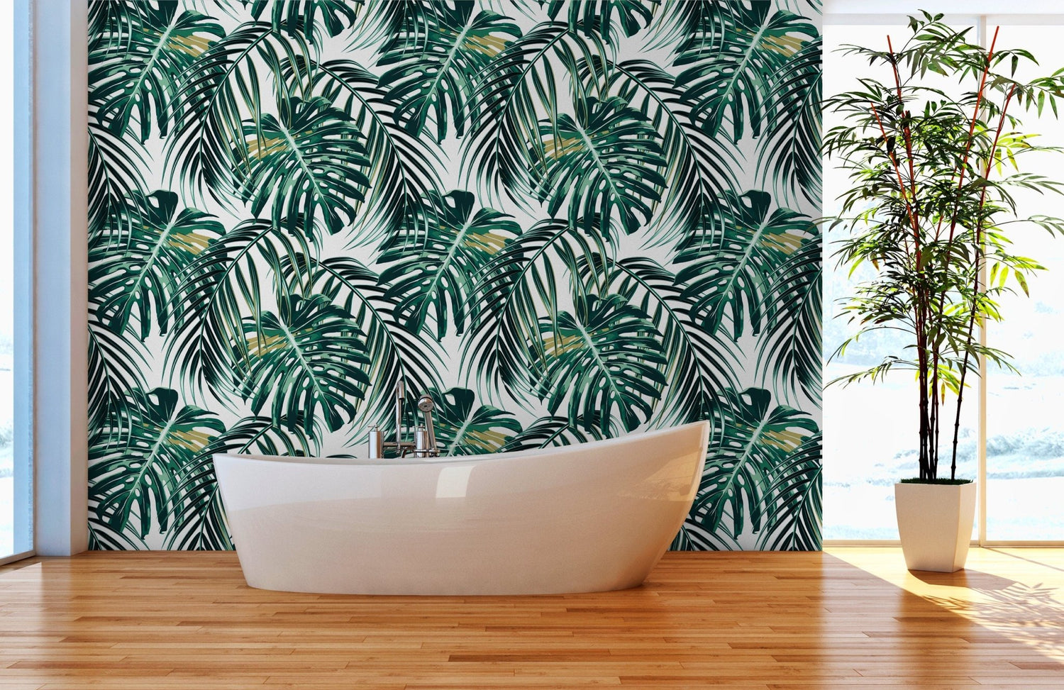 Tropical Palm Delight Wallpaper - B238 - WallTrend