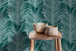 Tropical Palm Fronds Wallpaper - B595 - WallTrend