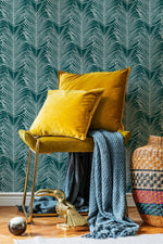 Tropical Palm Fronds Wallpaper - B595 - WallTrend