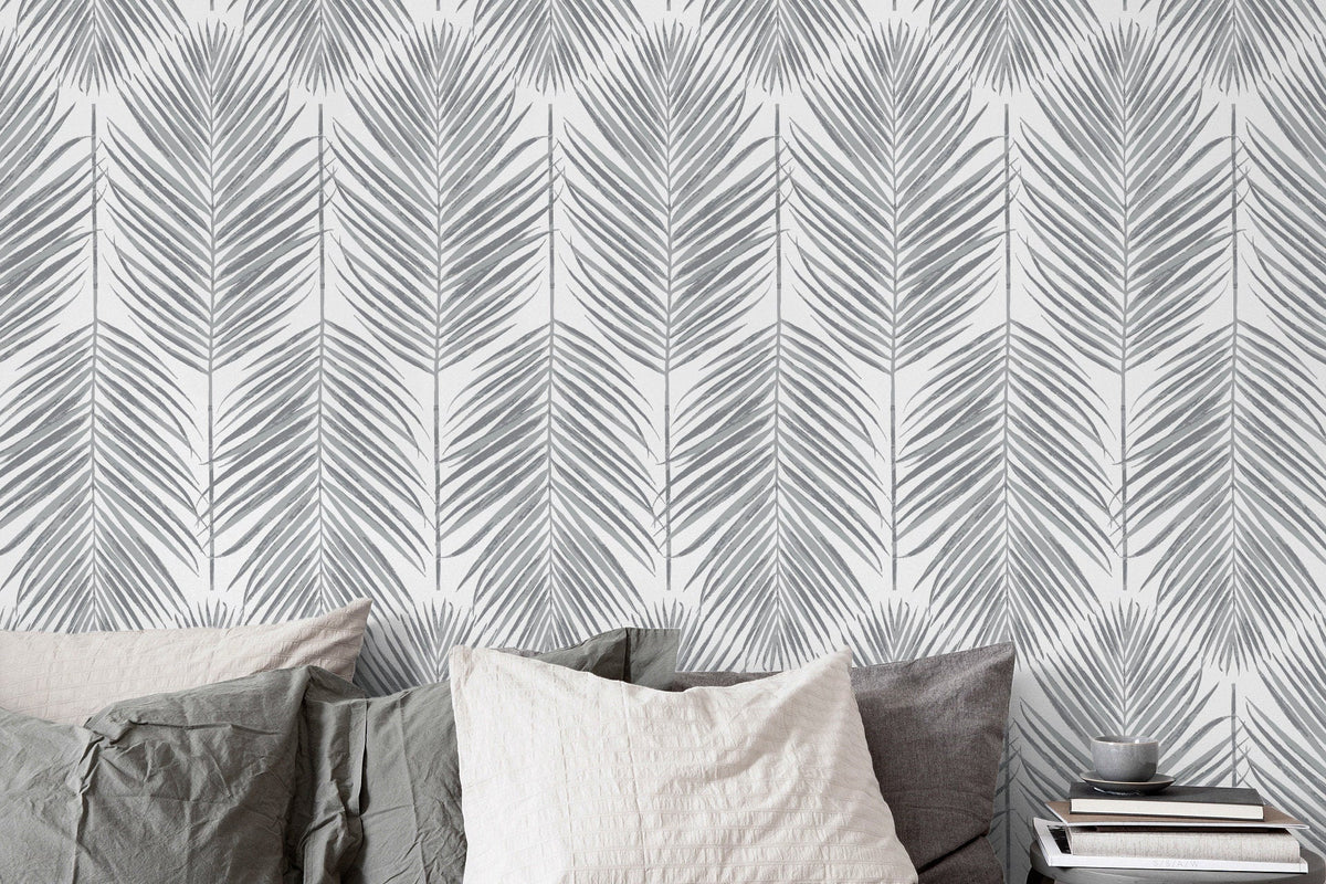 Tropical Palm Leaf Wallpaper - C097 - WallTrend