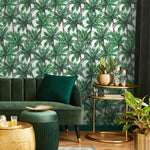 Tropical Palm Leaves Wallpaper - A019 - WallTrend