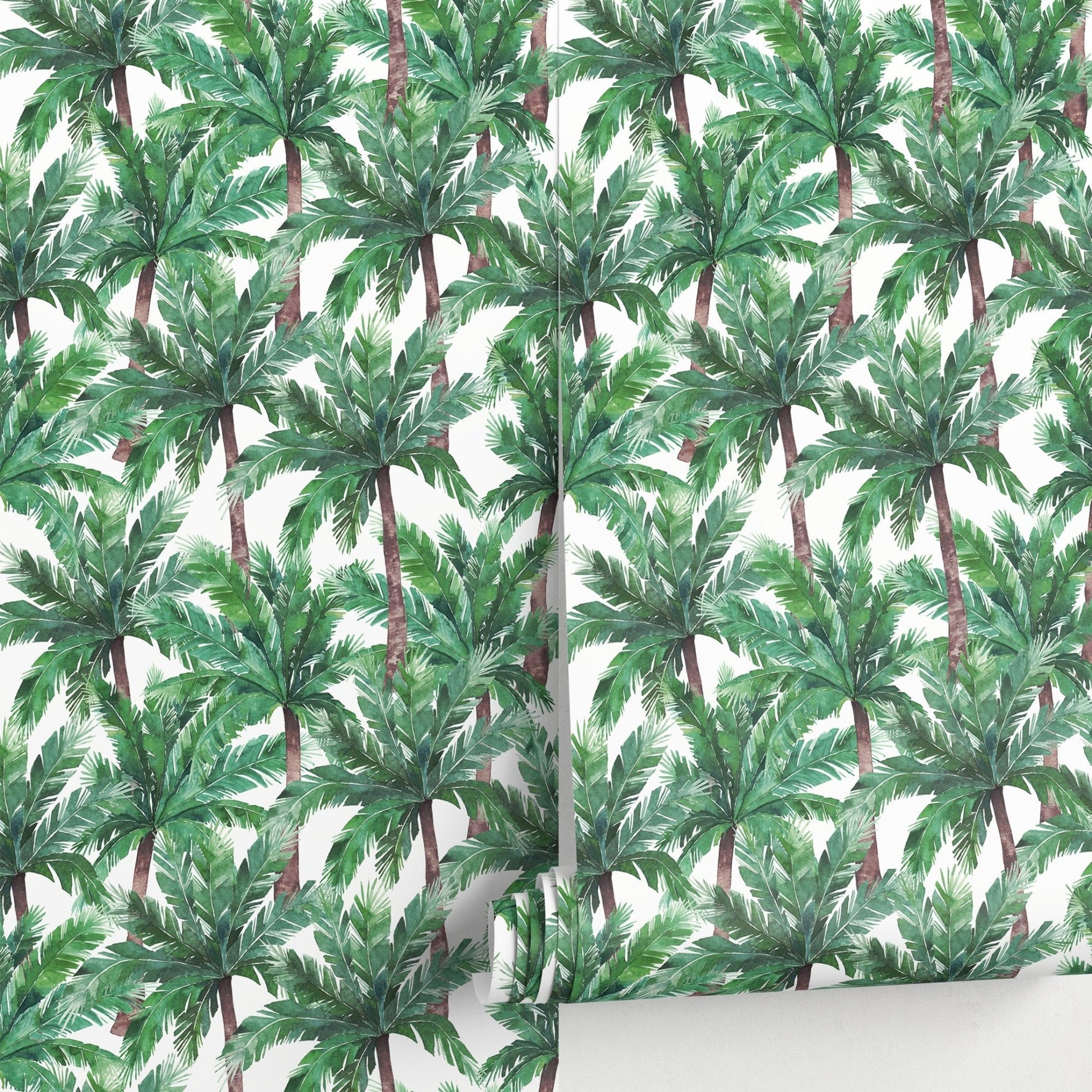 Tropical Palm Leaves Wallpaper - A019 - WallTrend