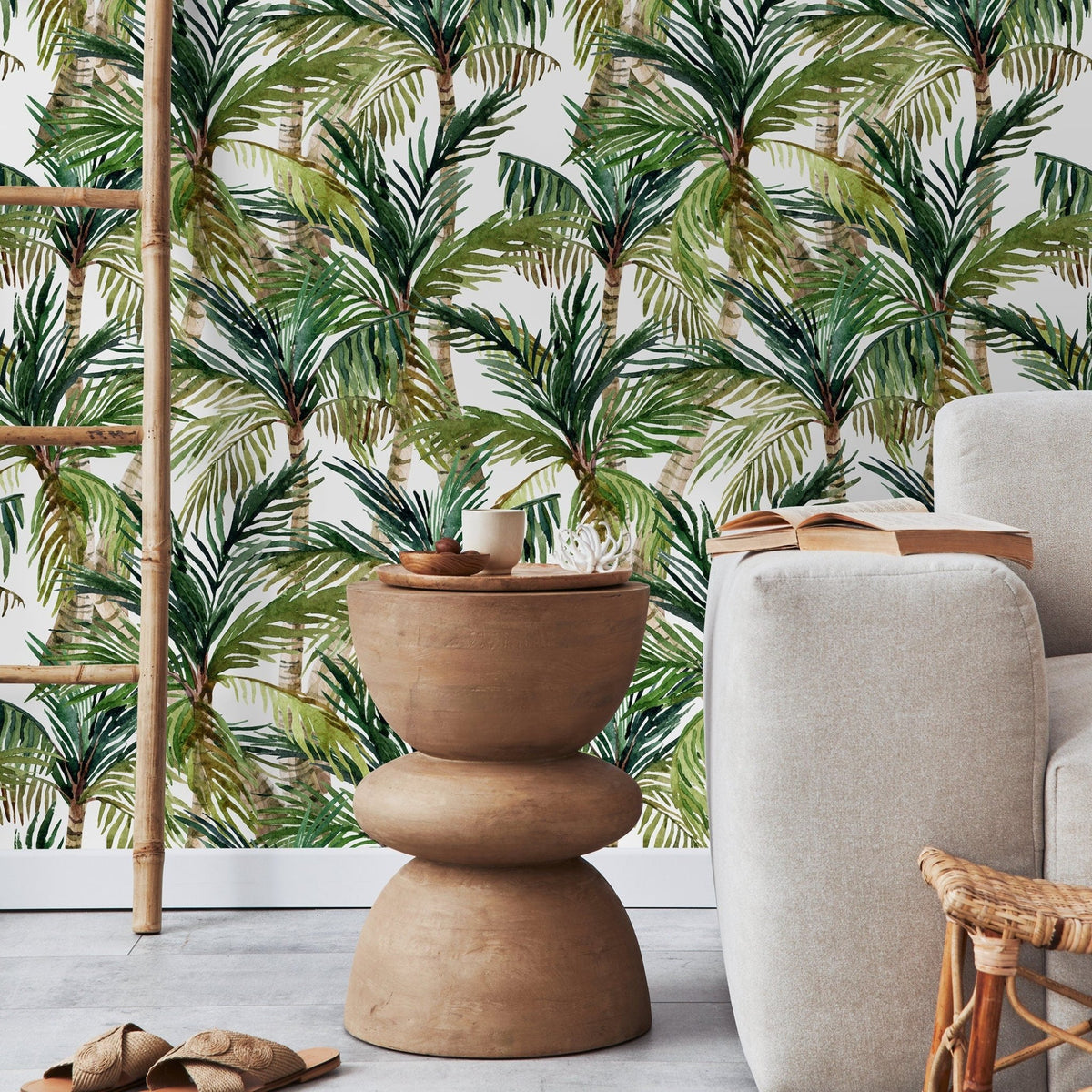 Tropical Palm Leaves Wallpaper - A459 - WallTrend