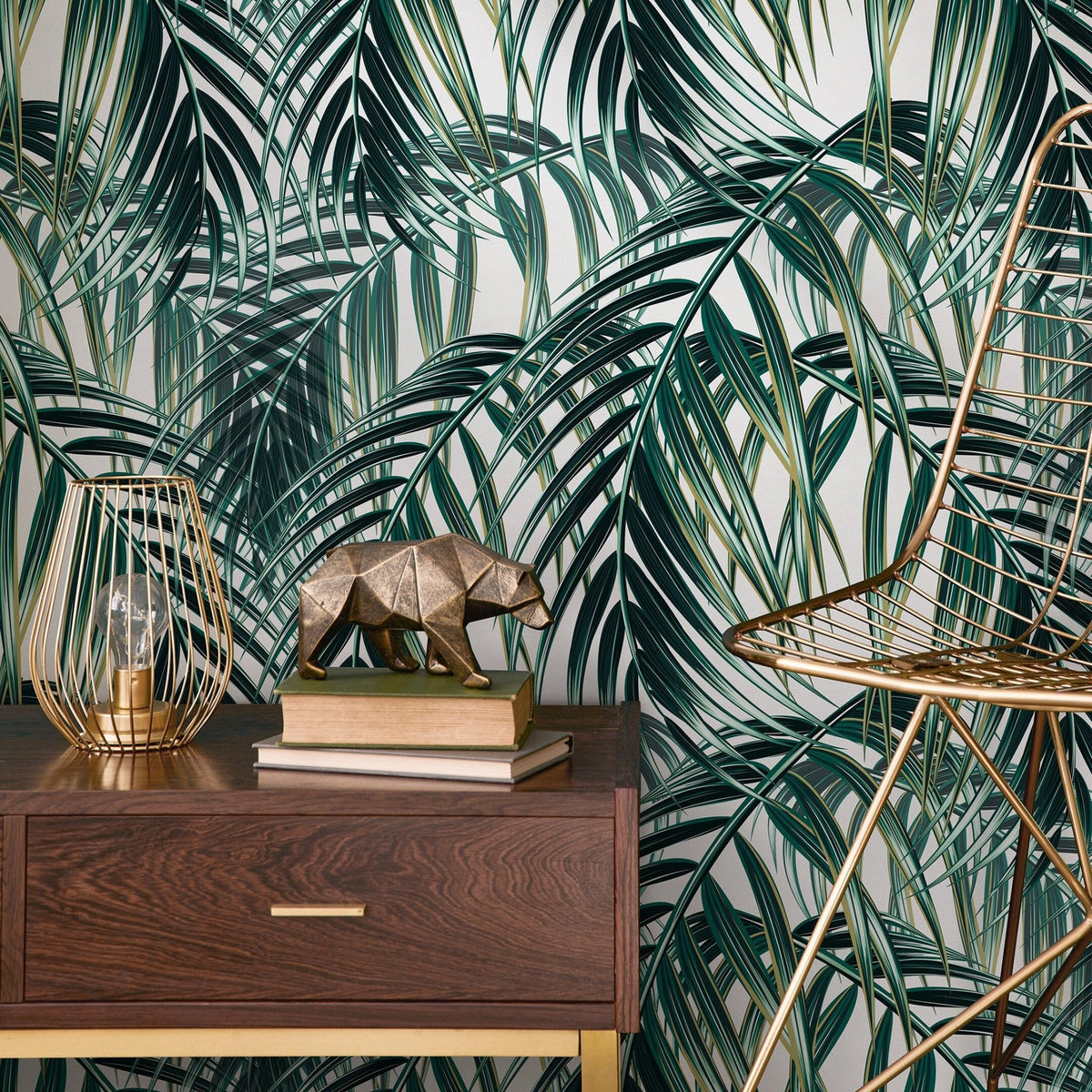 Tropical Palm Leaves Wallpaper - A901 - WallTrend