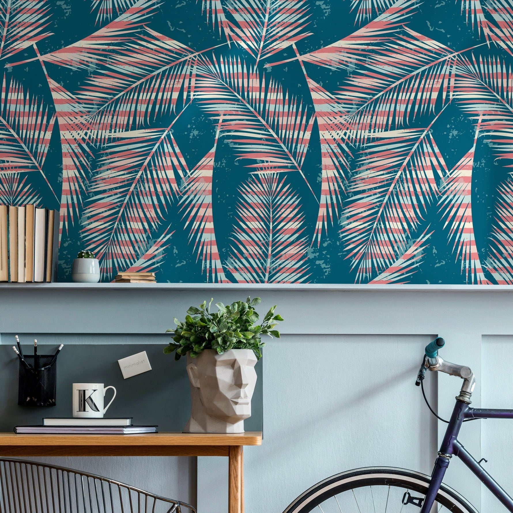 Tropical Palm Leaves Wallpaper - A963 - WallTrend