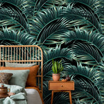 Tropical Palm Leaves Wallpaper - B123 - WallTrend