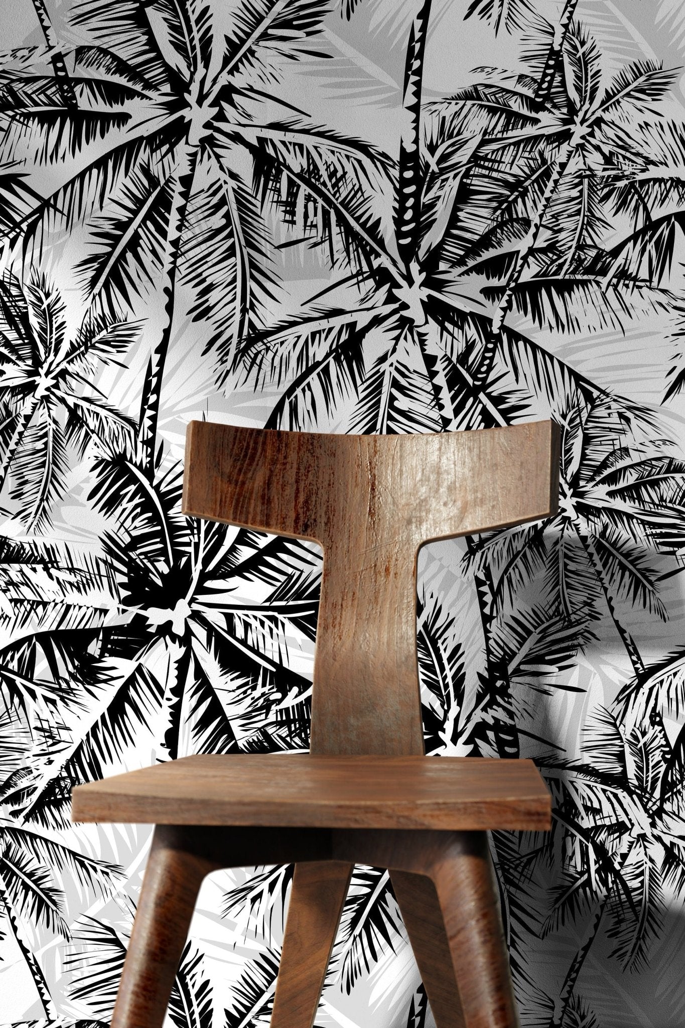 Tropical Palm Leaves Wallpaper - B689 - WallTrend