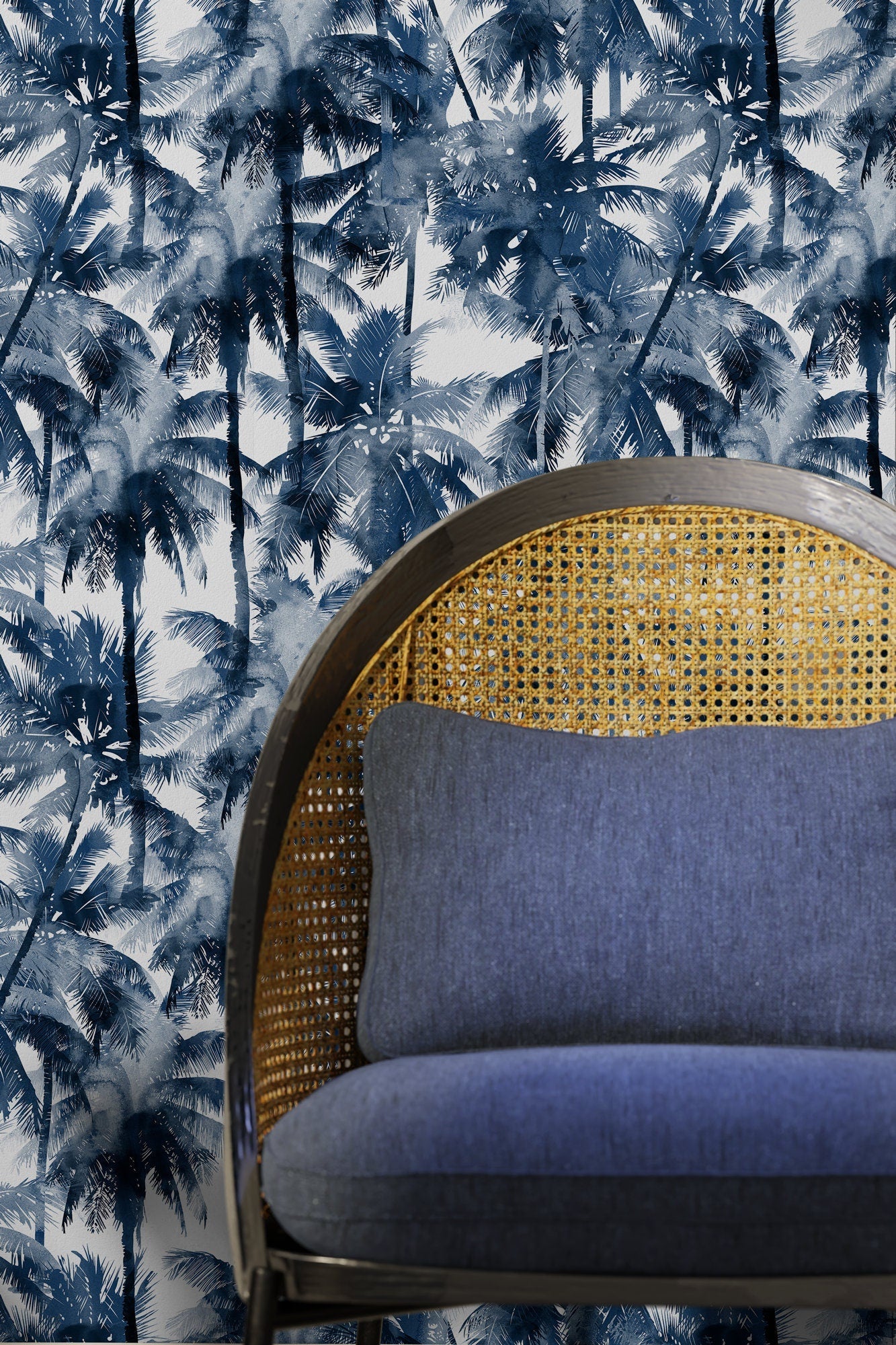 Tropical Palm Silhouette Wallpaper - B133 - WallTrend