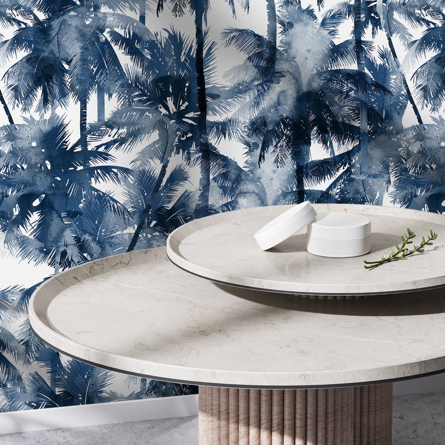 Tropical Palm Silhouette Wallpaper - B133 - WallTrend