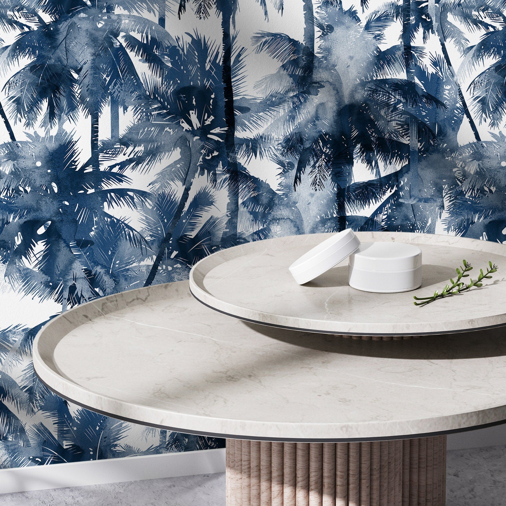 Tropical Palm Silhouette Wallpaper - B133 - WallTrend