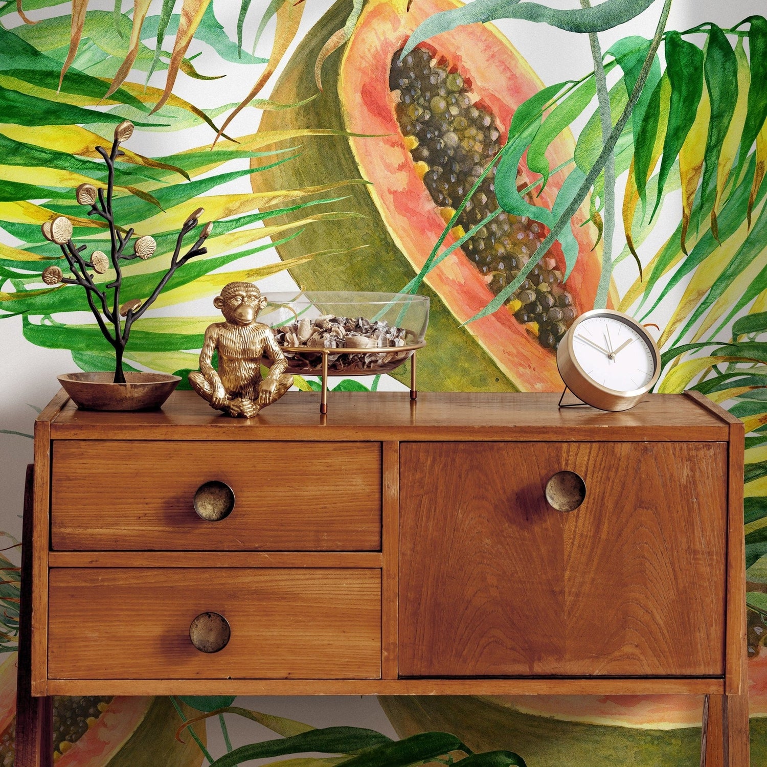 Tropical Papaya Paradise Wallpaper - A274 - WallTrend