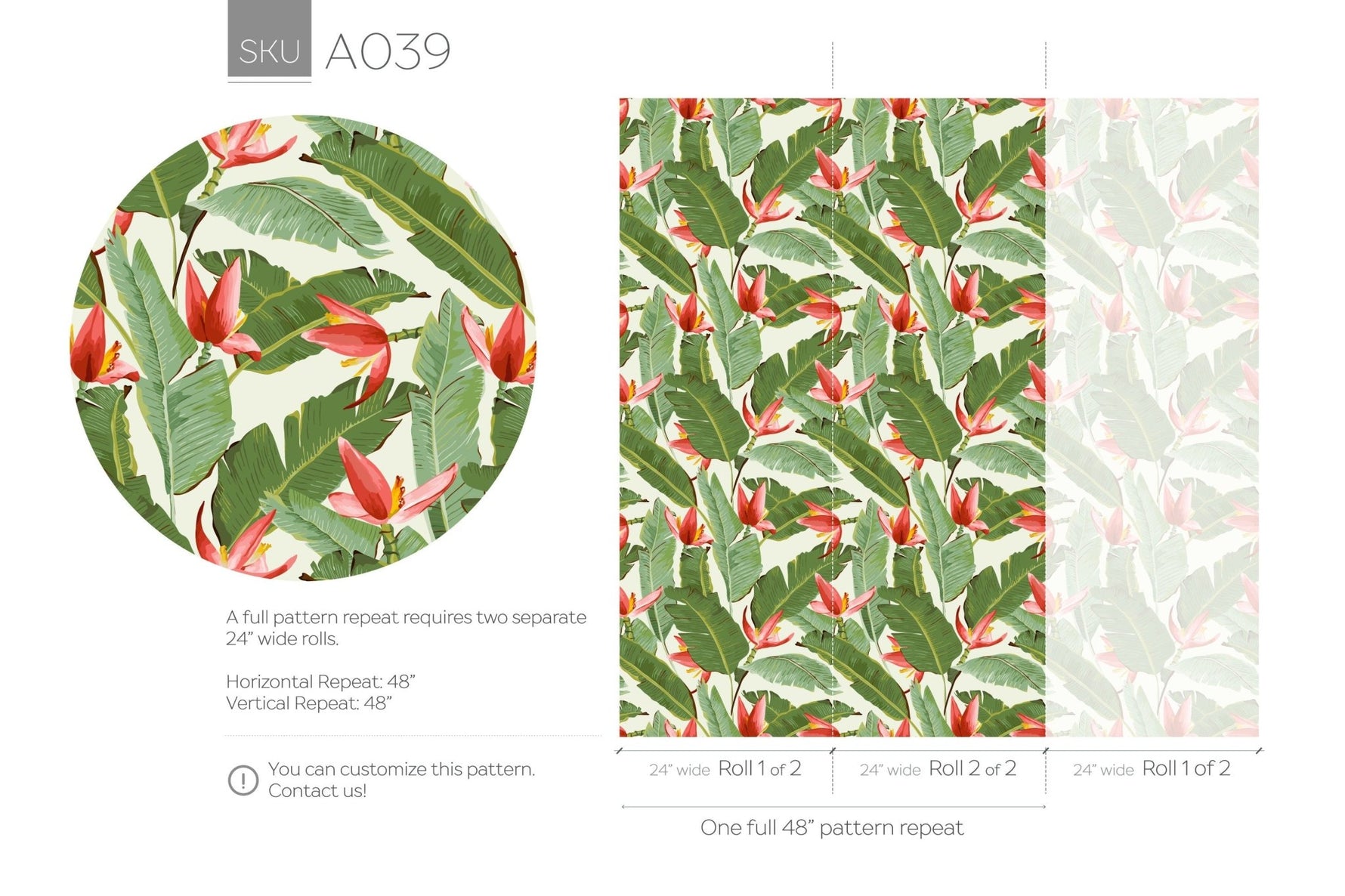Tropical Paradise Wallpaper - A039 - WallTrend