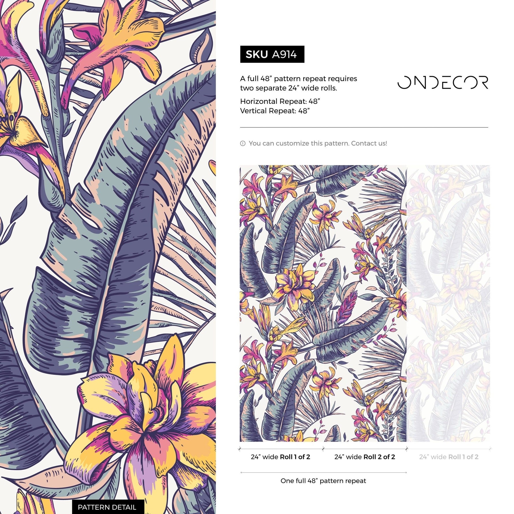 Tropical Paradise Wallpaper - A914 - WallTrend