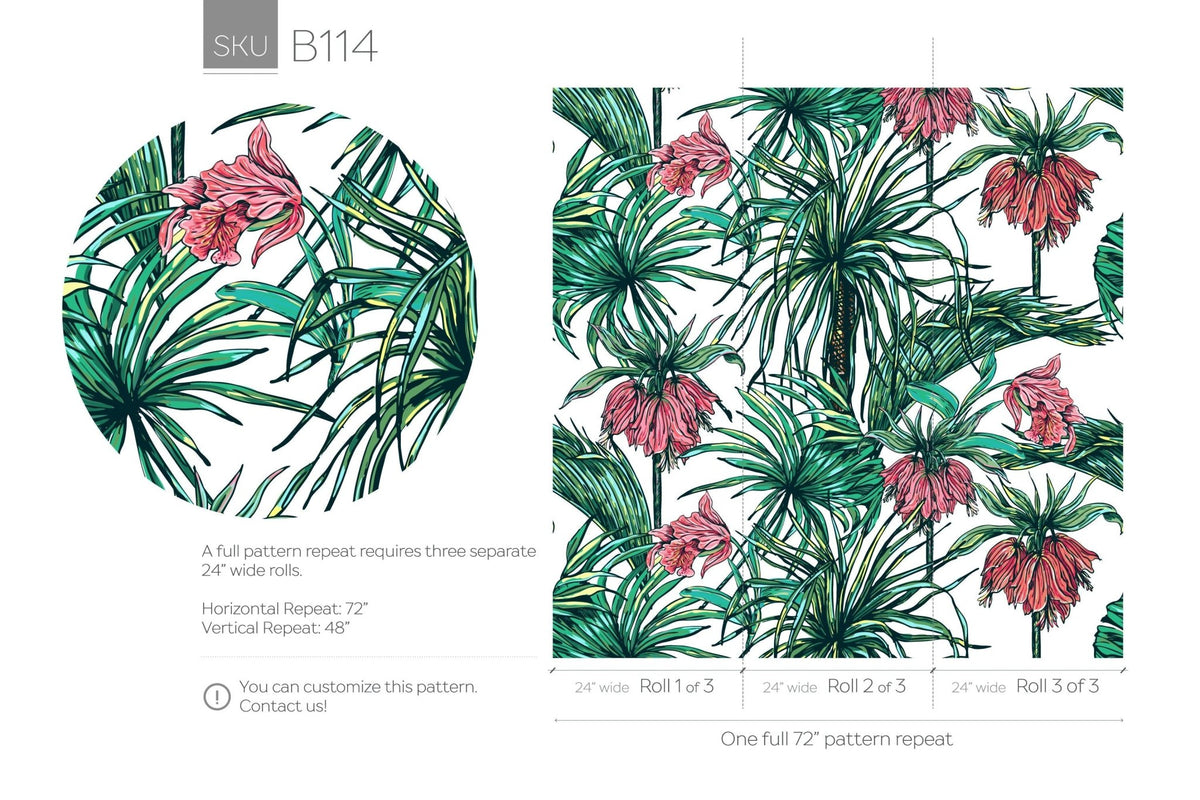 Tropical Paradise Wallpaper - B114 - WallTrend